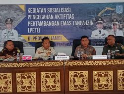 Kapolres Merangin Hadiri Sosialisasi Pencegahan Aktifitas Pertambangan Emas Tanpa Izin di Merangin