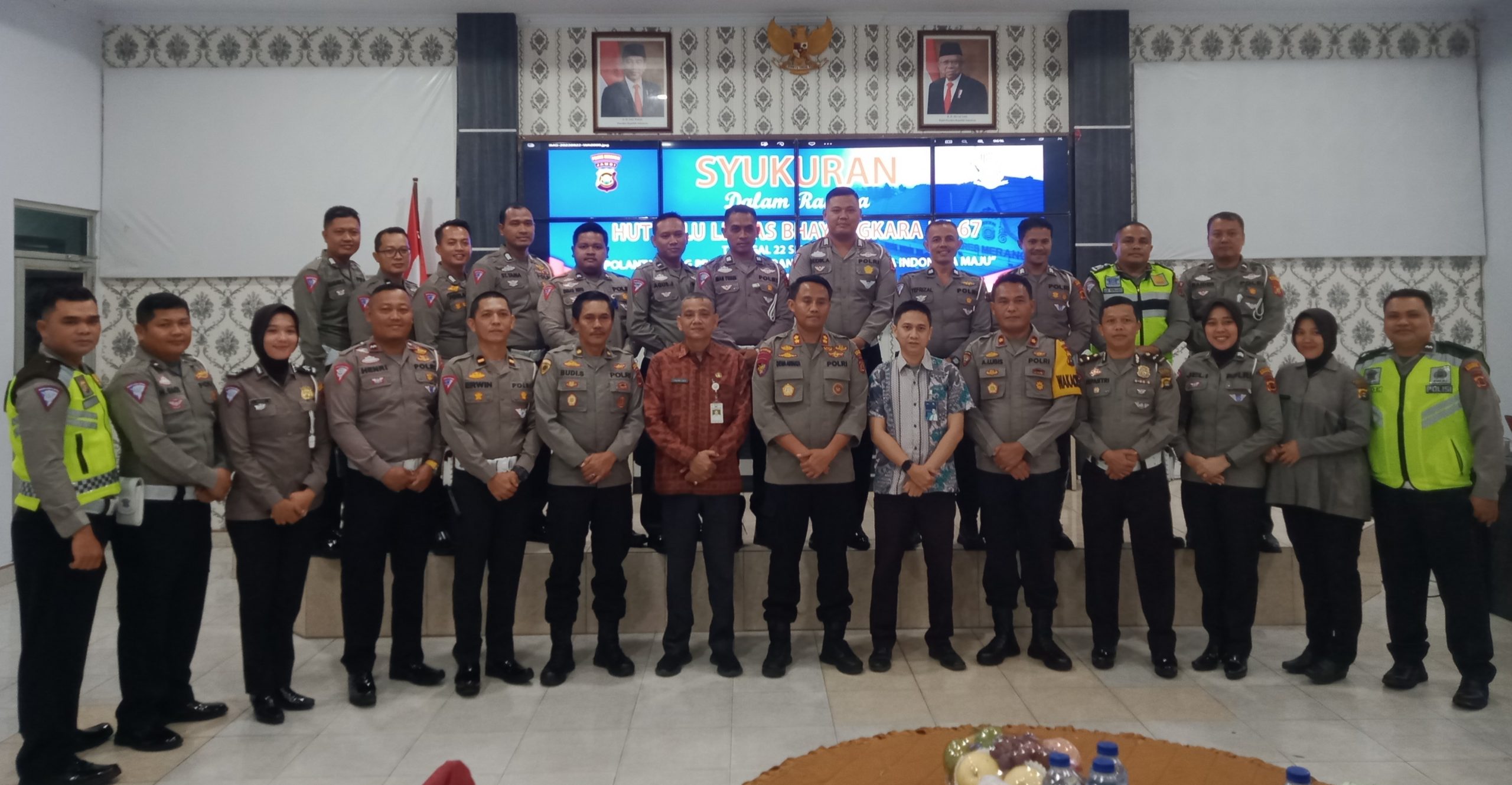 HUT ke – 67, Satlantas di Polres Merangin di Laksanakan Syukuran Khidmad dan Sederhana.