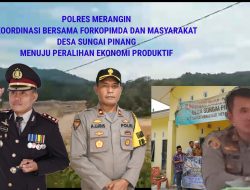 Polsek Sungai Manau Pasilitasikan Forkopimda dan Masyarakat Sungai Pinang dan Tawarkan Ekonomi Produktif.