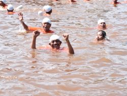 Meriahkan HUT Ke-77 TNI Lantamal XII Gelar Water Trappen Di Sungai Kapuas