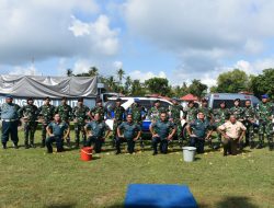 Semangat Di Bintan Danlanal Pimpin Upacara Kenaikan Pangkat Prajurit dan PNS Lanal Batam