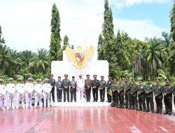 Sambut HUT TNI Ke-77 Komandan Lanal Tanjung Balai Asahan Pimpin Ziarah Nasional