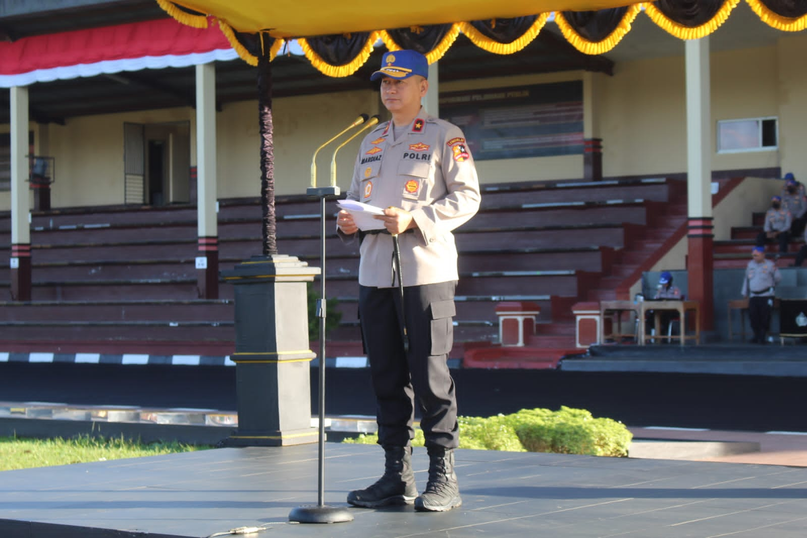 Kasetukpa Lemdiklat Polri Kukuhkan Perangkat Resimen Korps Siswa PAG Gelombang I Dan Diklat Polhut TA. 2022