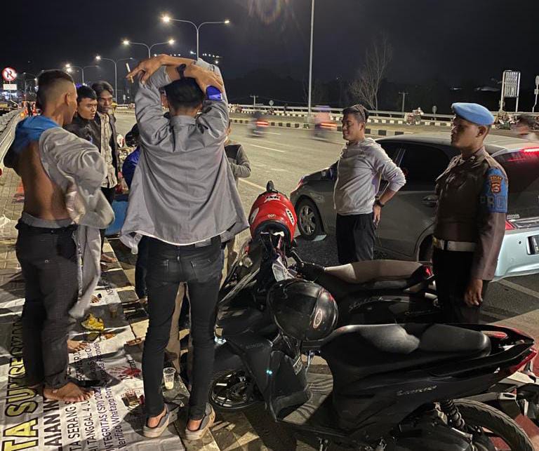 Ditreskrimum Polda Banten Gelar Patroli Malam di pusat Keramaian Kota Serang