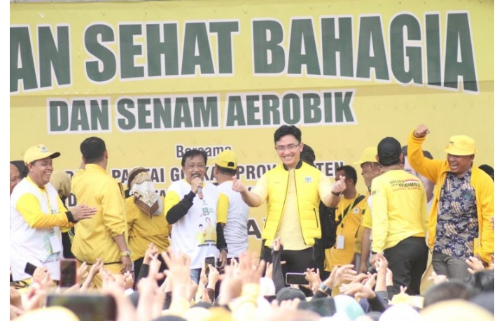 Meriahkan Jalan Santai HUT Golkar Ke- 58, Wasekjen DPP Andika Hazrumy: Targetnya Menang Pileg Dulu