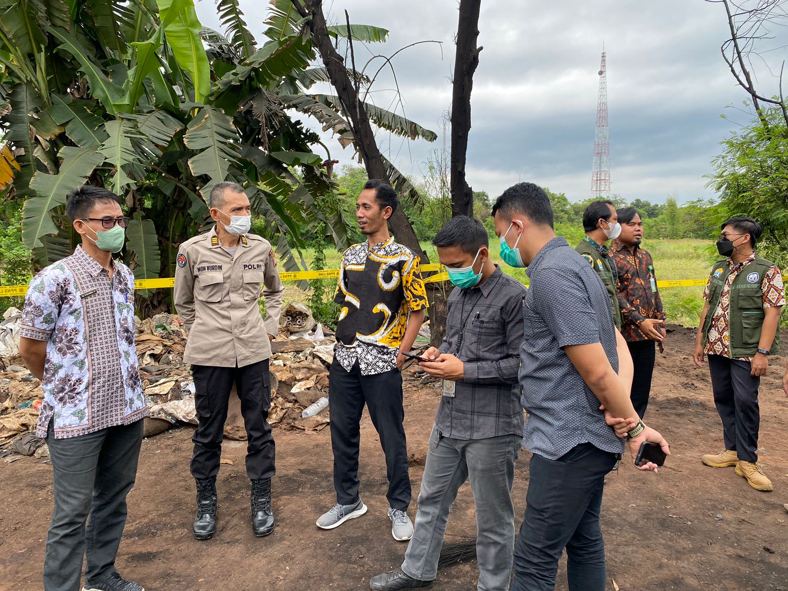 Ditreskrimsus Polda Banten Bersama Dinas Lingkungan Hidup Lakukan Penyelidikan di PT. RGM