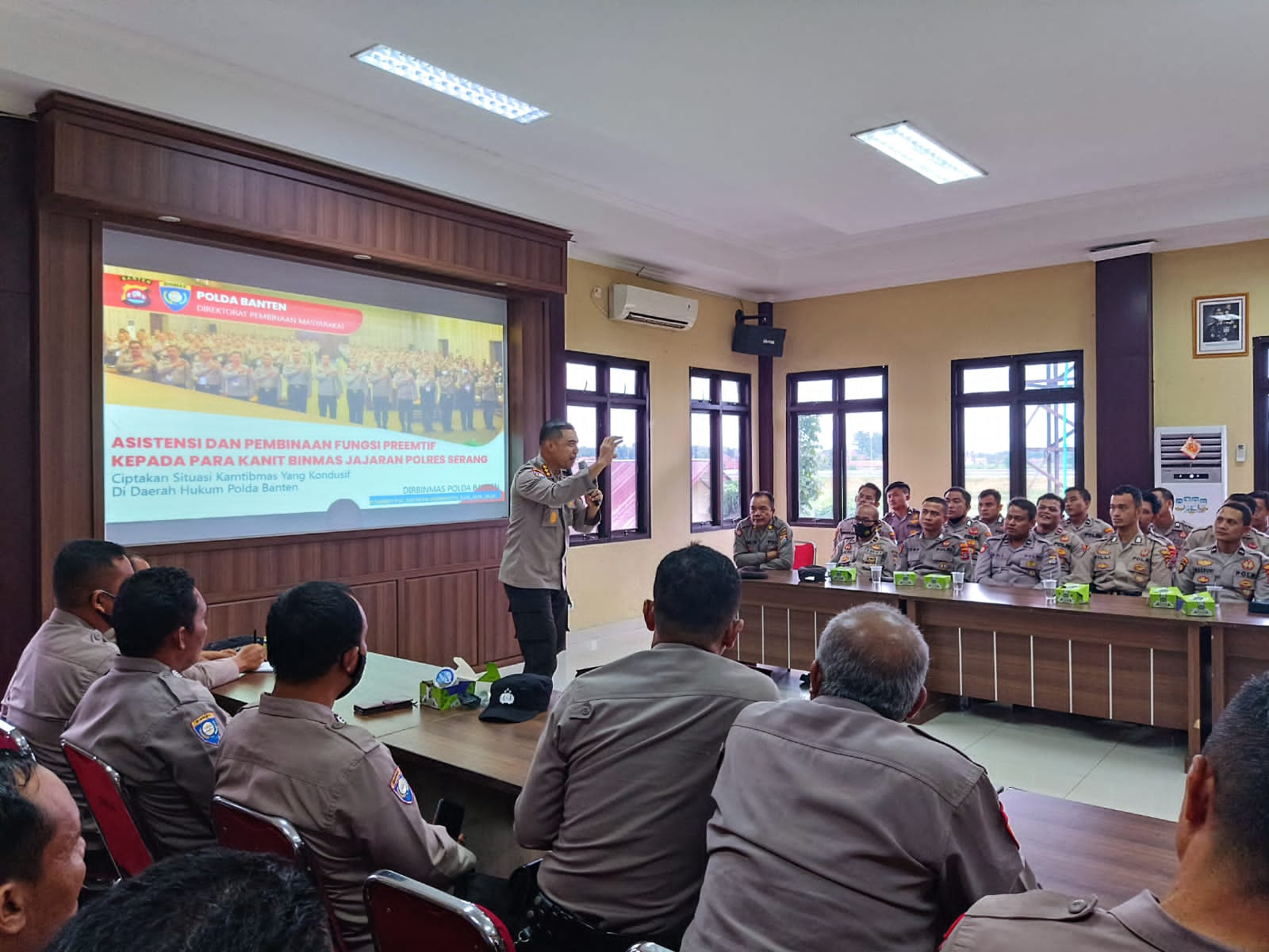 Dirbinmas Polda Banten Beri Arahan Terkait Stratregi Preemtif Cegah Gangguan Kamtibmas Kepada Personel