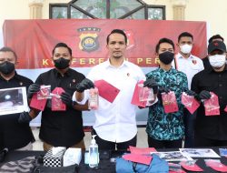 Konferensi pers Direktorat Reserse Kriminal Umum Polda Jambi Ungkap Kasus Pencurian dengan kekerasan di Merangin