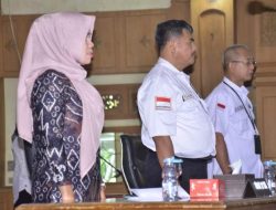 Sekretaris Daerah Kabupaten Tebo Drs TegUh Arhadi MM Membuka Secarah Resmi  Sosialisasi Menu Beragam, Bergizi Keseimbangan Dan Aman Kabupaten Tebo Di Aula Utama Kantor Bupati