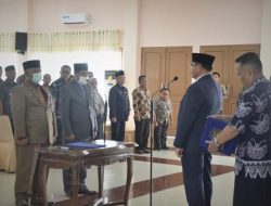 Sekda Tebo Drs Teguh Arhadi MM  Lantik  Dua Pejabat Pimpinan Tinggi Pratama