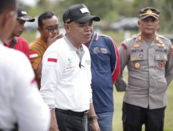 Kapolsek Tebo Tengah Akp Dedi Tanto Manurung Mendampingi Pj. bupati Tebo H.Aspan.ST Meninjau Langsung Kesiapan Pilkades Serentak 2022  Di Kec.Tebo Tengah