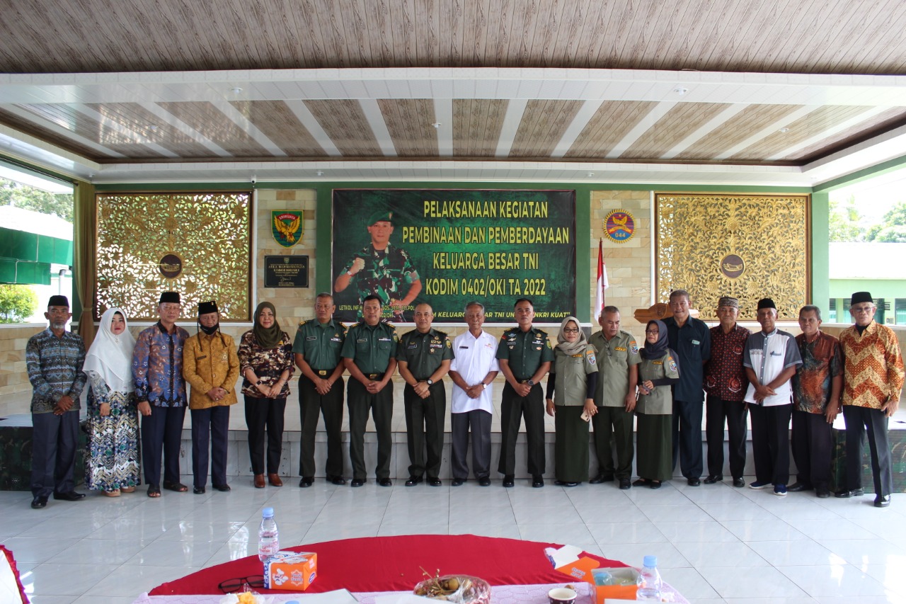 Kodim 0402 OKI Gelar Kegiatan Pembinaan dan Pemberdayaan Keluarga Besar TNI TA. 2022