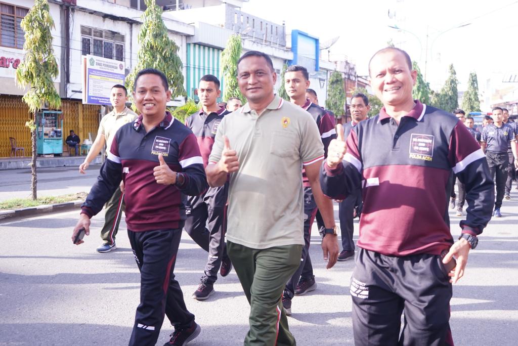 Tingkatkan Solidaritas TNI – POLRI Dan Pemda, Polres Pidie Gelar Olah Raga Bersama.