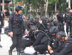 Satbrimob Polda Banten Gelar Apel Persiapan Pengamanan Pilkades di Wilkum Polres Lebak