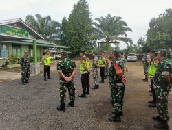 polsek Tebo Tengah Dan Koramil Muara Tebo Laksanakan Apel Bersama Dalam Rangka  Pengamanan Wilayah Di Lapangan Apel Koramil 0416 Muara  Tebo