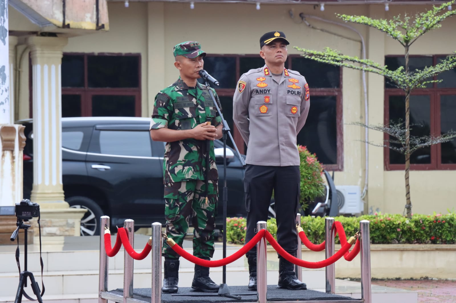 APEL PAGI BERSAMA POLRES ACEH TIMUR,  DANDIM 0104 SEBUTKAN SOLIDARITAS TNI – POLRI SANGAT BAIK.