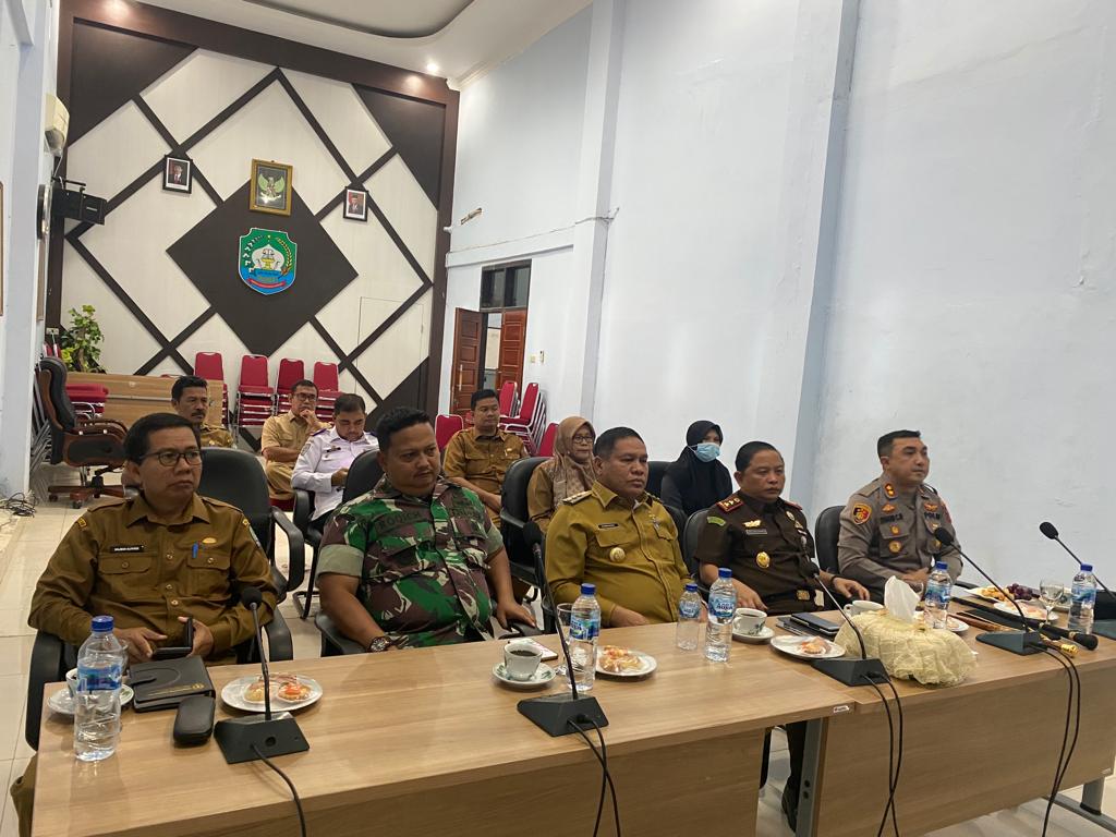 BERSAMA FORKOPIMDA,  DANDIM ABDYA IKUTI FIKON RAKOR PENANGANAN INFLASI DIDAERAH.