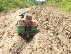 JALAN UTAMA DESA ALUR KAUL,  PENGHUBUNG EMPAT DESA RUSAK PARAH TANPA PERHATIAN PEMERINTAH.