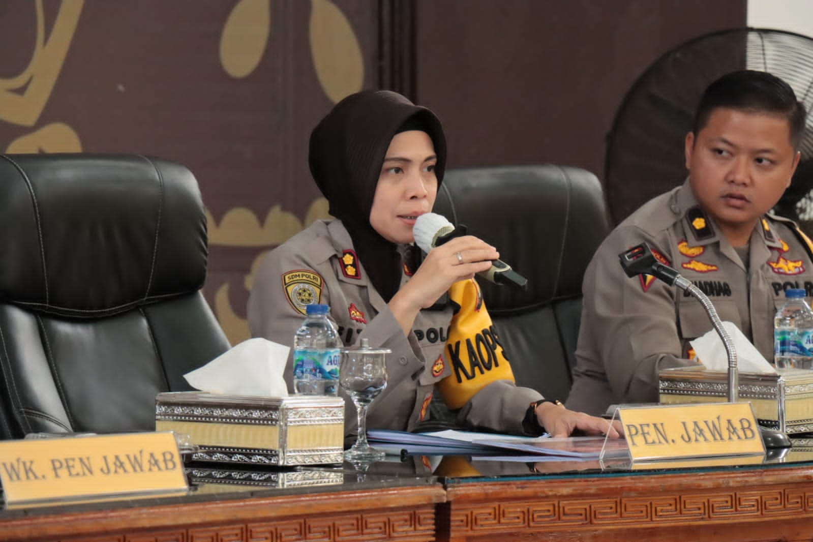 Kapolres Tebo Akbp Fitria M.psi.psi  Membuka Pelatihan  PengamananPil Kades Sentak tahun 2022 DiKab. Tebo