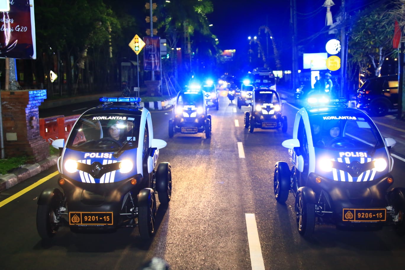 PATROLI GUNAKAN KENDERAAN LISTRIK,  POLWA DAN KOWAD BERSINERGI JAGA KEAMANAN PENYELENGGARAAN G20.