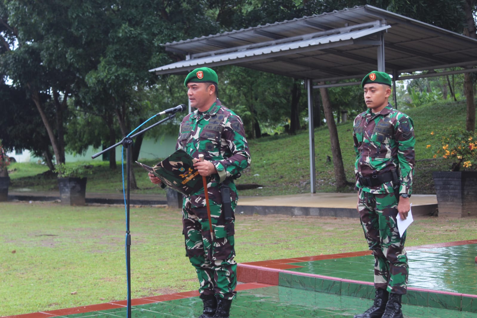 Dandim 0421/LS Menjadi Irup Pelaksanaan Upacara Bulanan