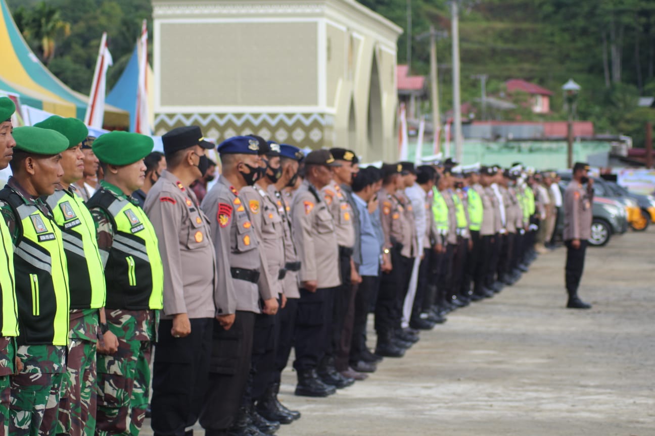 SIAP AMANKAN KUNKER WAMENTAN RI KE ABDYA – TNI-POLRI GELAR APEL GABUNGAN