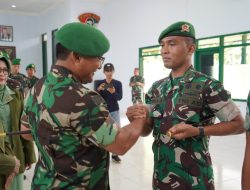 Danrem 064/MY Pimpin Upacara Pelepasan Alih Kodal Yonif 320/ BP