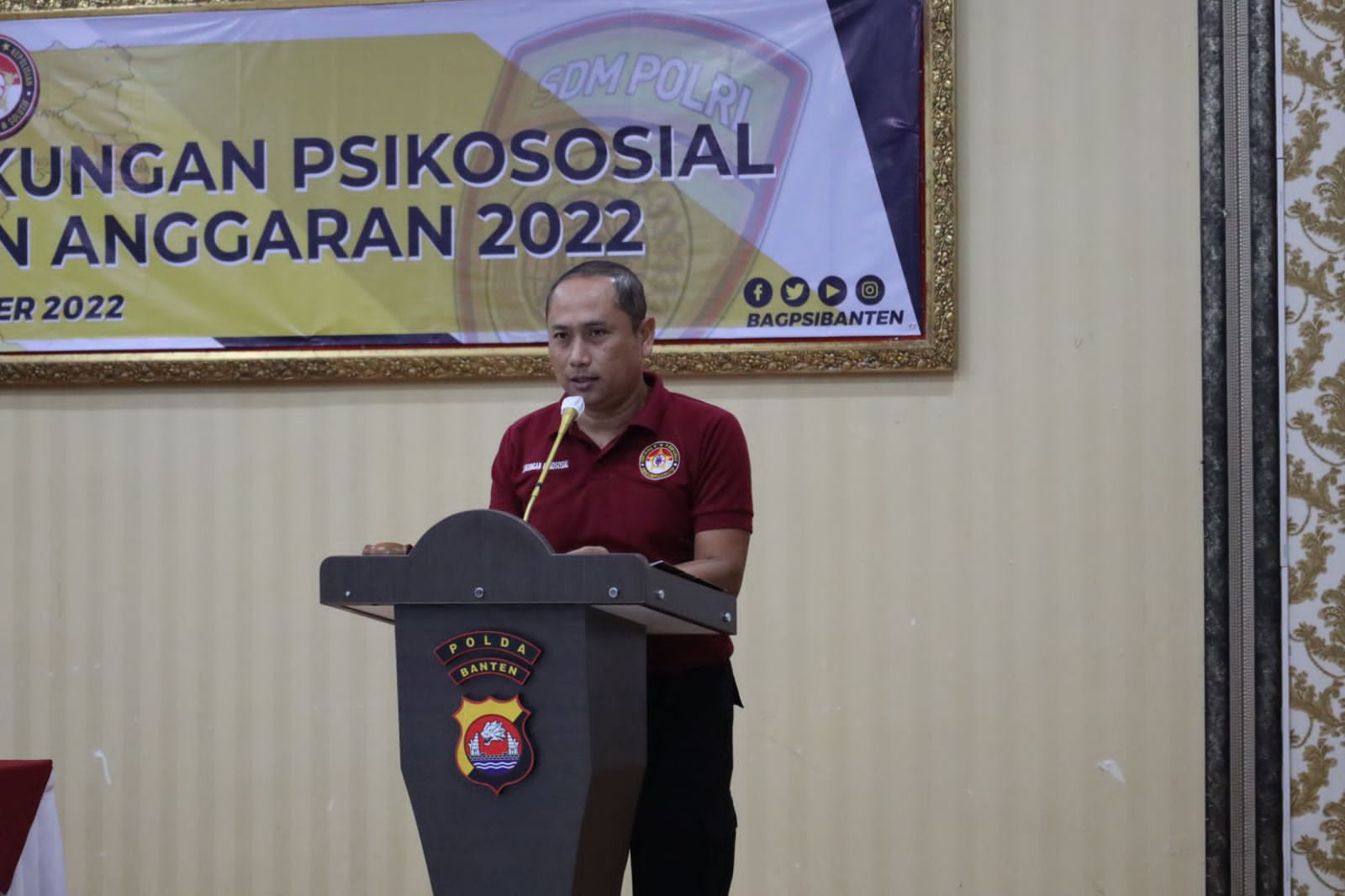 Biro SDM Polda Banten Gelar Pelatihan Peningkatan Kemampuan Dukungan Psikososial dan Peer Counseling Tahun 2022