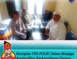 SINERGITAS TNI-POLRI – DALAM MENJAGA KONDUSIFITAS HARKAMTIBMAS DENGAN GIAT SAMBANGI DESA