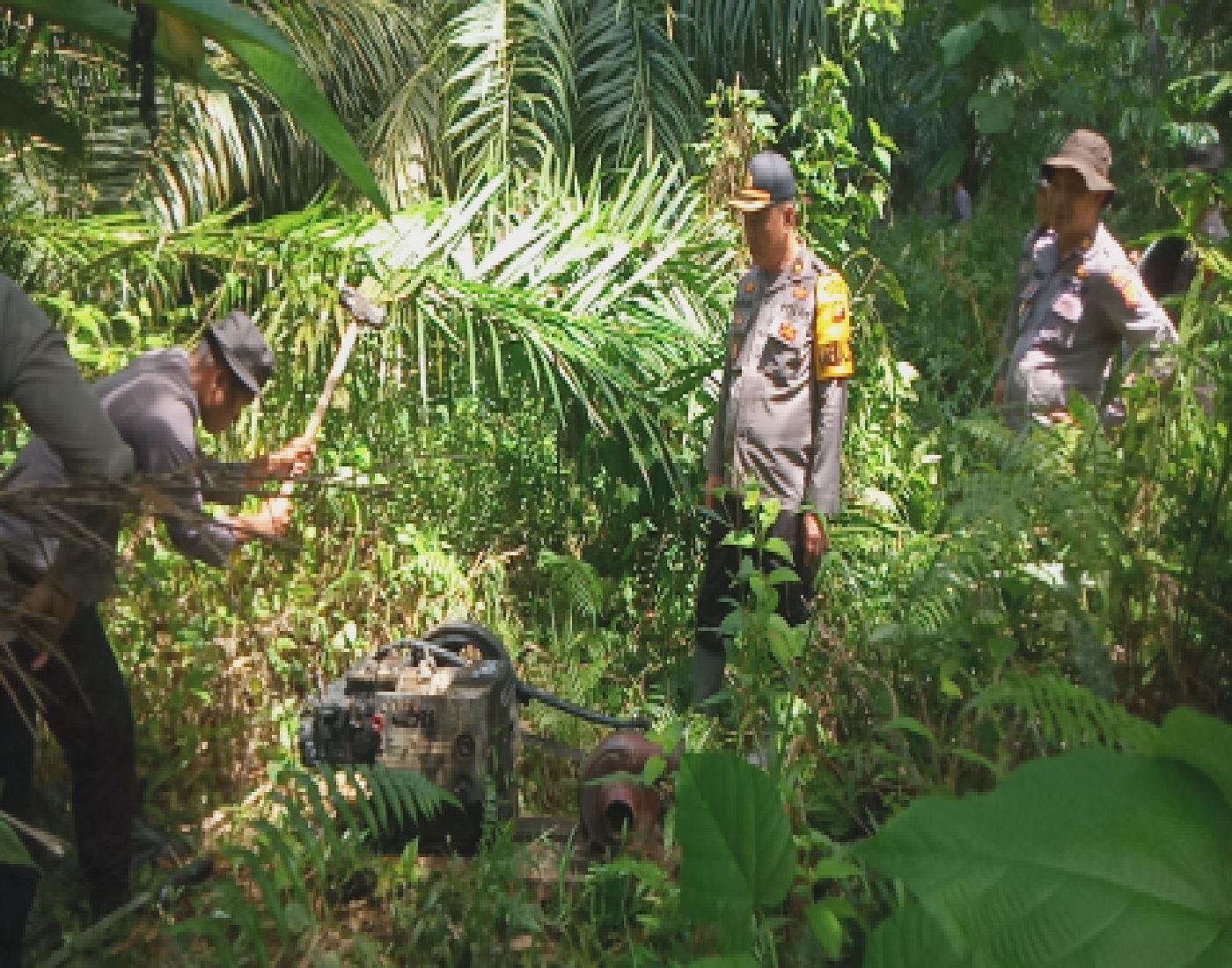 Razia Peti di Desa Sungai Ulak,106 Personil Polres Merangin Laksanakan Operasi