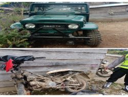 Laka Lantas Di Pulau Tengah,Kendaraan 4×4 Vs Sepeda Motor