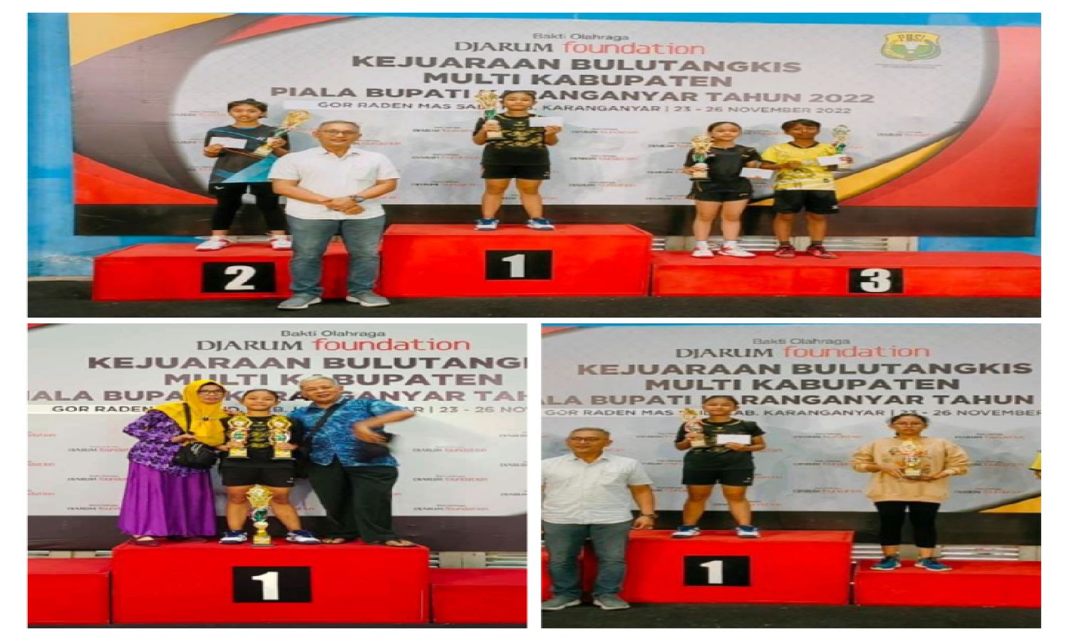 Putri Merangin Ferysa 12 tahun, Sabet 3 Juara 1 di KEJURKAB Piala Bupati Karang Anyar Jawa Tengah.