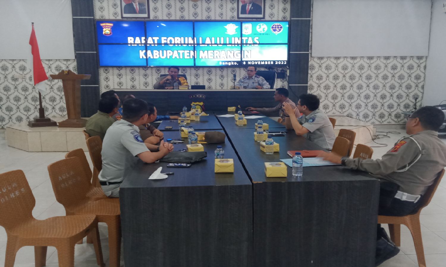 Kapolres Merangin Buka Rapat Forum Lalu Lintas dalam Rangka Pemasangan Pita Kejut