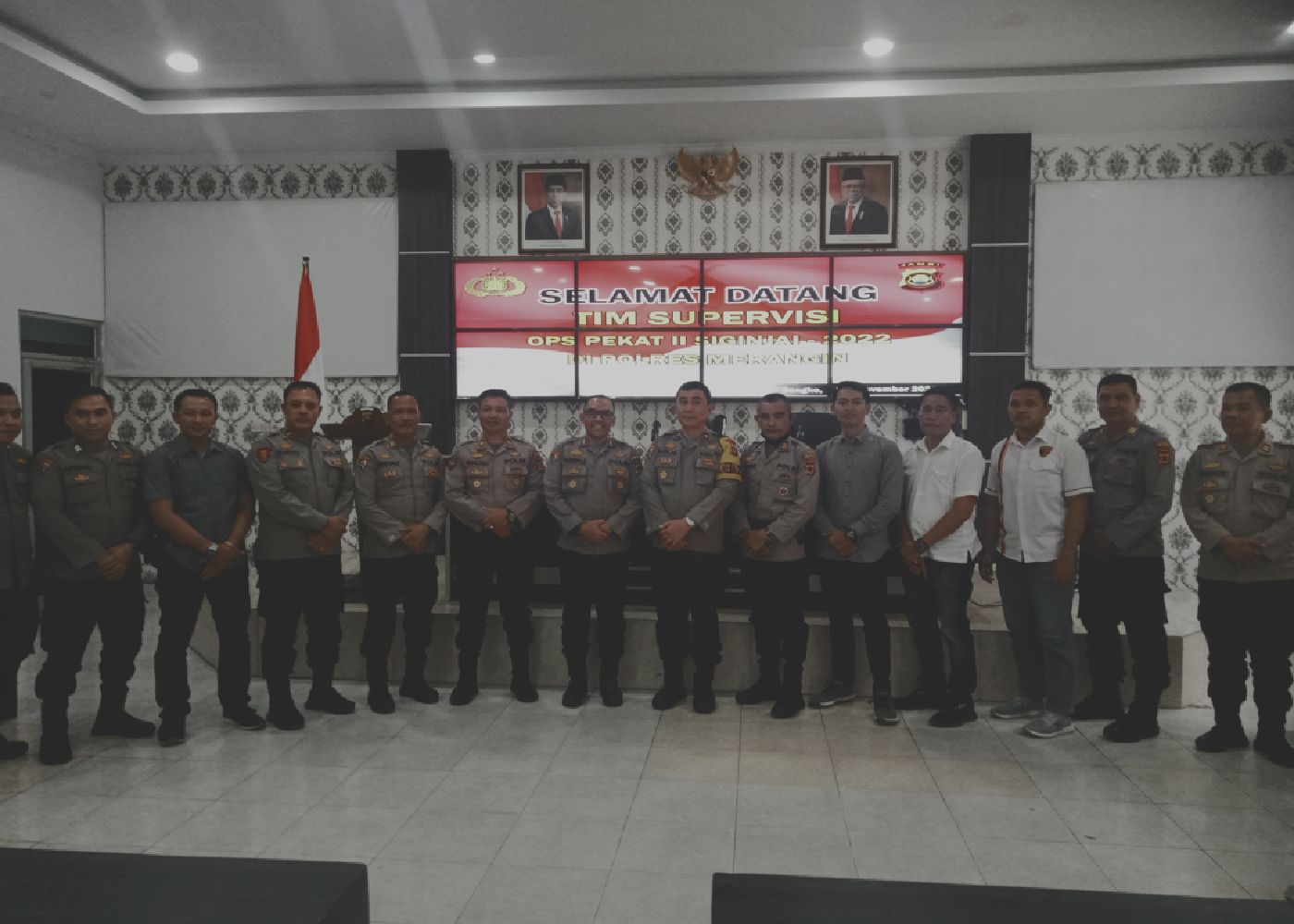 Supersvisi Ops Pekat II Siginajai 2022 di Polres Merangin di Ikuti Polres Kerinci.