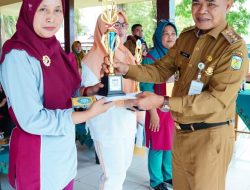 Dalam Rangka Mempenrigati Hari Ibu Yang Ke-94  Tahun 2022, TP  PKK  Kabupaten Tebo Menyelenggarakan Lomba-Lomba  Gembira  Di lapangan  Merdeka Muara Tebo