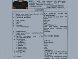 DPO : ALDI SYAHPUTRA – OLEH KANIT RESKRIM POLSEK GUNUNG MERIAH POLRES ACEH SINGKIL