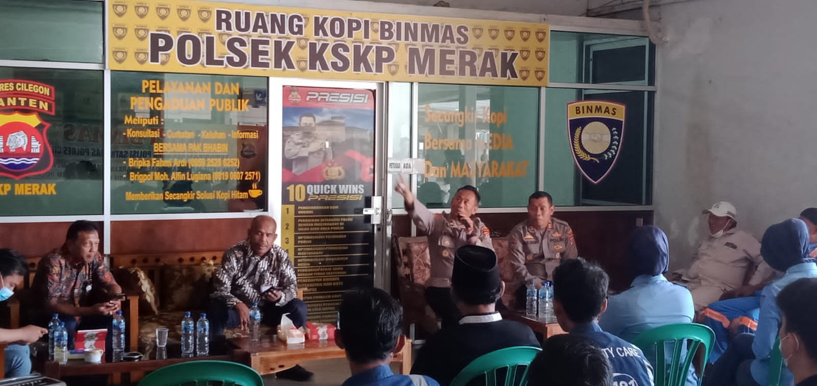 Satbimas Polres Cilegon Gelar Kegiatan Kopi Bimas Di  Polsek Kskp Pelabuhan Merak