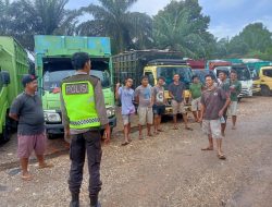 Polres BatangHari Melaksanakan  Apel  Gelar Pasukan Pengamanan  Lalu Lintas Kendaraan Batu Bara Di Lapangan  Apel Wicaksana Laghawa