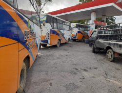 PENAMPAKAN –  BUS SEKOLAH KOTA SUBULUSSALAM PADATI SPBU