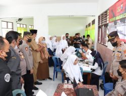 POLRES SAMPANG POLDA JATIM –  MAKSIMALKAN VAKSINASI DOSIS 3 JELANG NATARU 2023