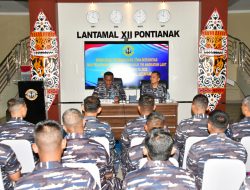 Lantamal XII Terima Sosialisasi Pembangunan Zona Integritas dan Pelatihan Reformasi Birokrasi TNI AL Dari Sopsal Mabesal