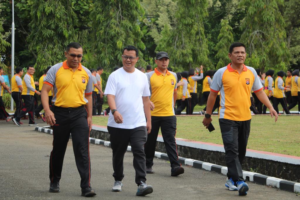 Jaga kesehatan, Kapolda Banten Gelar Olahraga Pagi Bersama