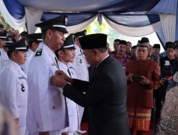 Pj.Bupati Tebo H.Aspan ST Melantik Kades Terpilih hasil Pilkades  Yang Di Laksanakan  Pada Bulan November  2022 Sebanyak 39 Orang Terpilih Yang Di Dampingi Kapolres Tebo Akbp Fitria Mega M.psi psi