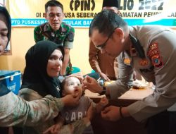 MENUJU INDONESIA BEBAS POLIO – POLRES ACEH TIMUR DUKUNG PENCANANGAN PEKAN IMUNISASI NASIONAL