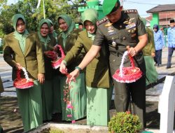 Peringati Hari Juang TNI AD KE 77, Kodim 0402/OKI Ziarah ke Taman Makam Pahlawan