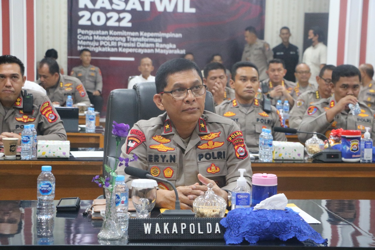 Polda Banten Ikuti Apel Kasatwil Polri Tahun 2022