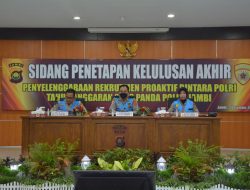 Kepolisian Daerah Jambi Melaksanakan Sidang Terbuka Penetapan Kelulusan Akhir Penyelenggaraan Rekrutmen Proaktif Bintara Polri  T.A.2023  Polda Jambi