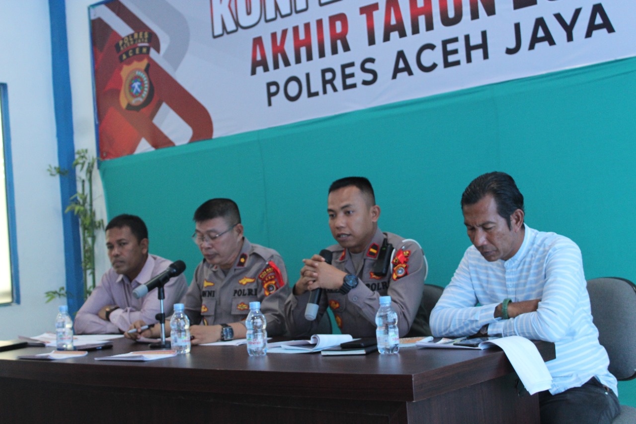 POLRES ACEH JAYA :  GELAR KONFERENSI PERS AKHIR TAHUN 2022