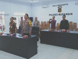 Rapat Kerja Satgas Pungli Virtual di ikuti Kapolres Merangin.