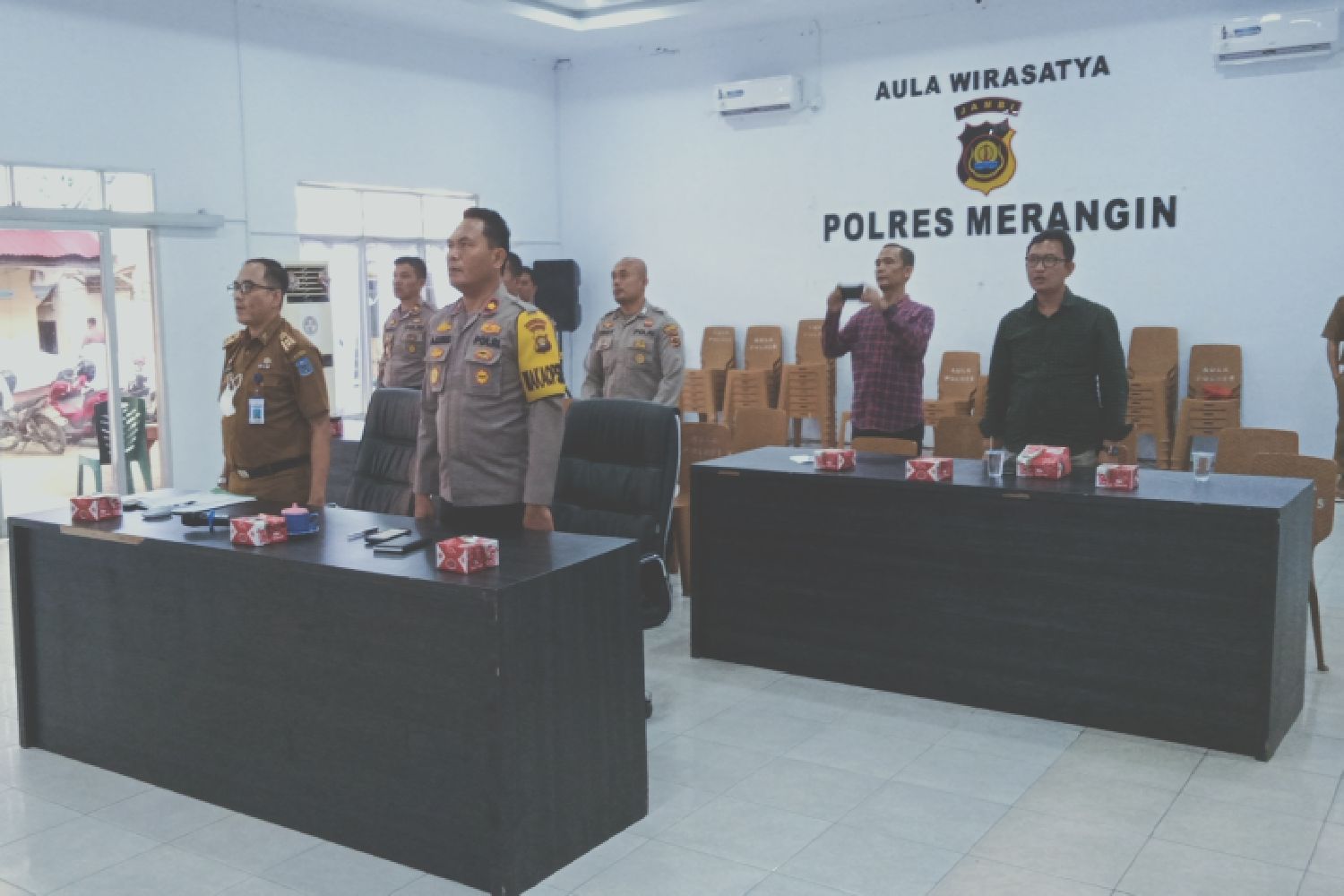 Rapat Kerja Satgas Pungli Virtual di ikuti Kapolres Merangin.